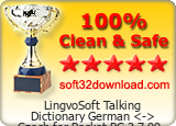 LingvoSoft Talking Dictionary German <-> Czech for Pocket PC 2.7.09 Clean & Safe award